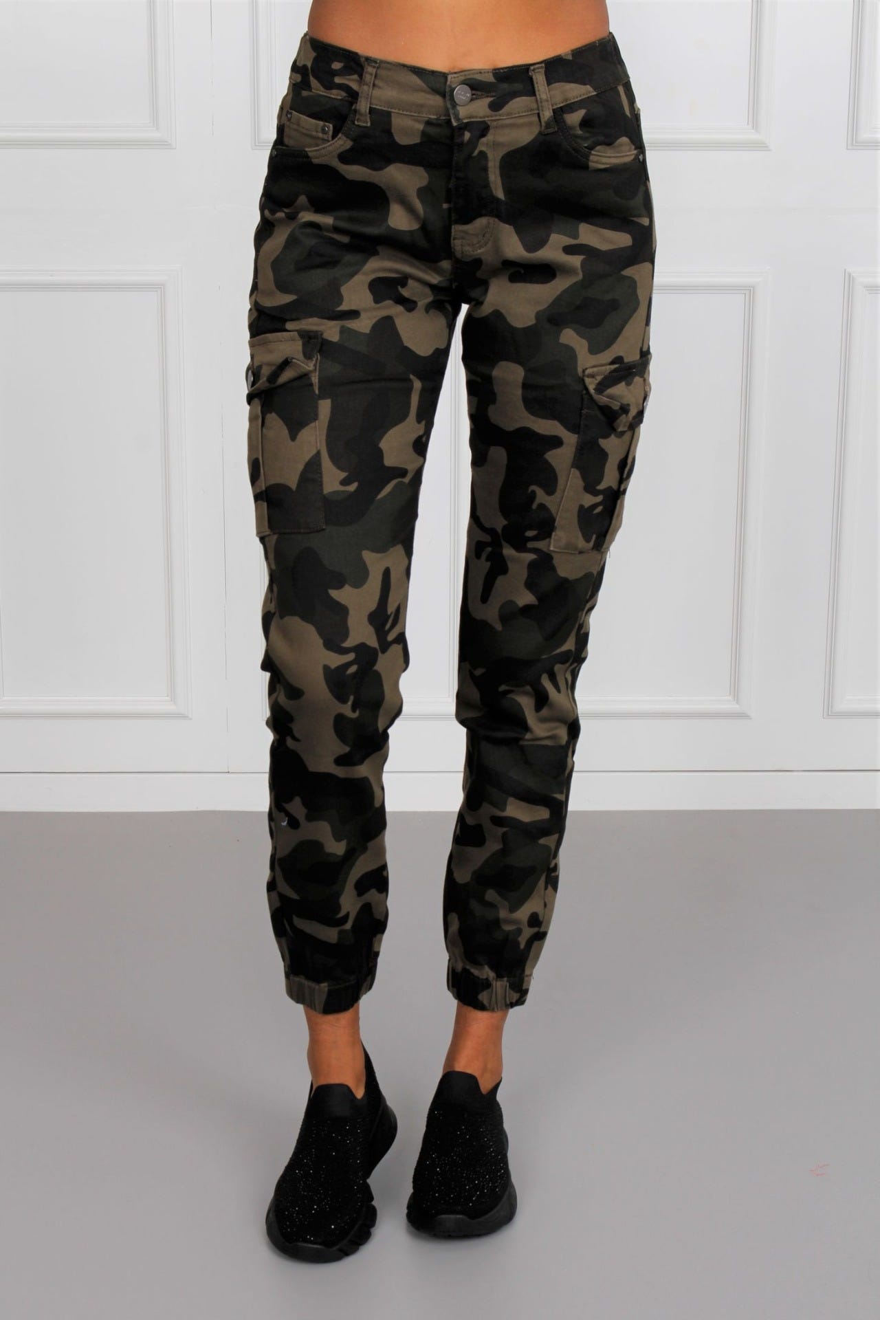 Cargo camouflage jeans, Khaki