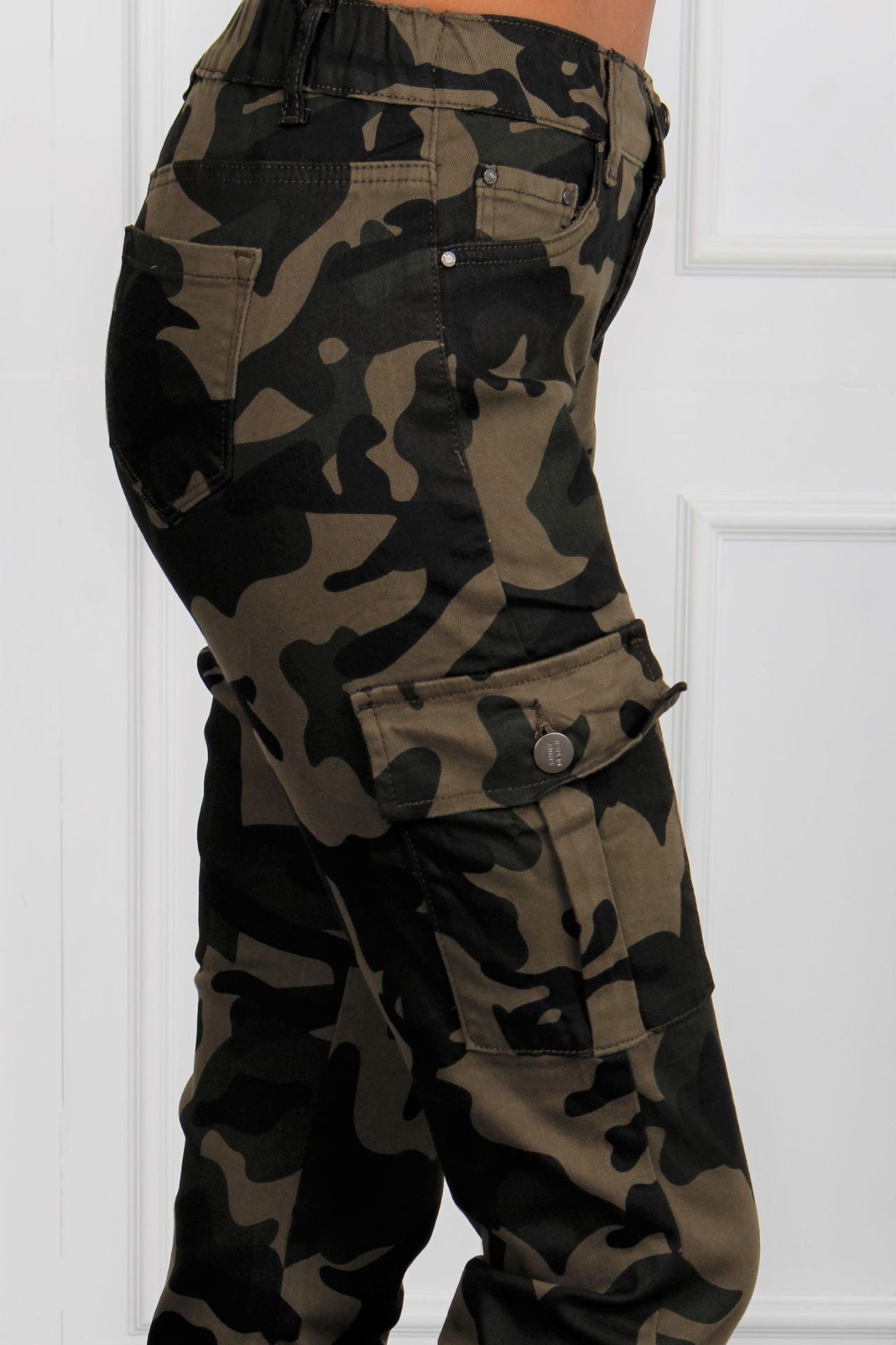 Cargo camouflage jeans, Khaki