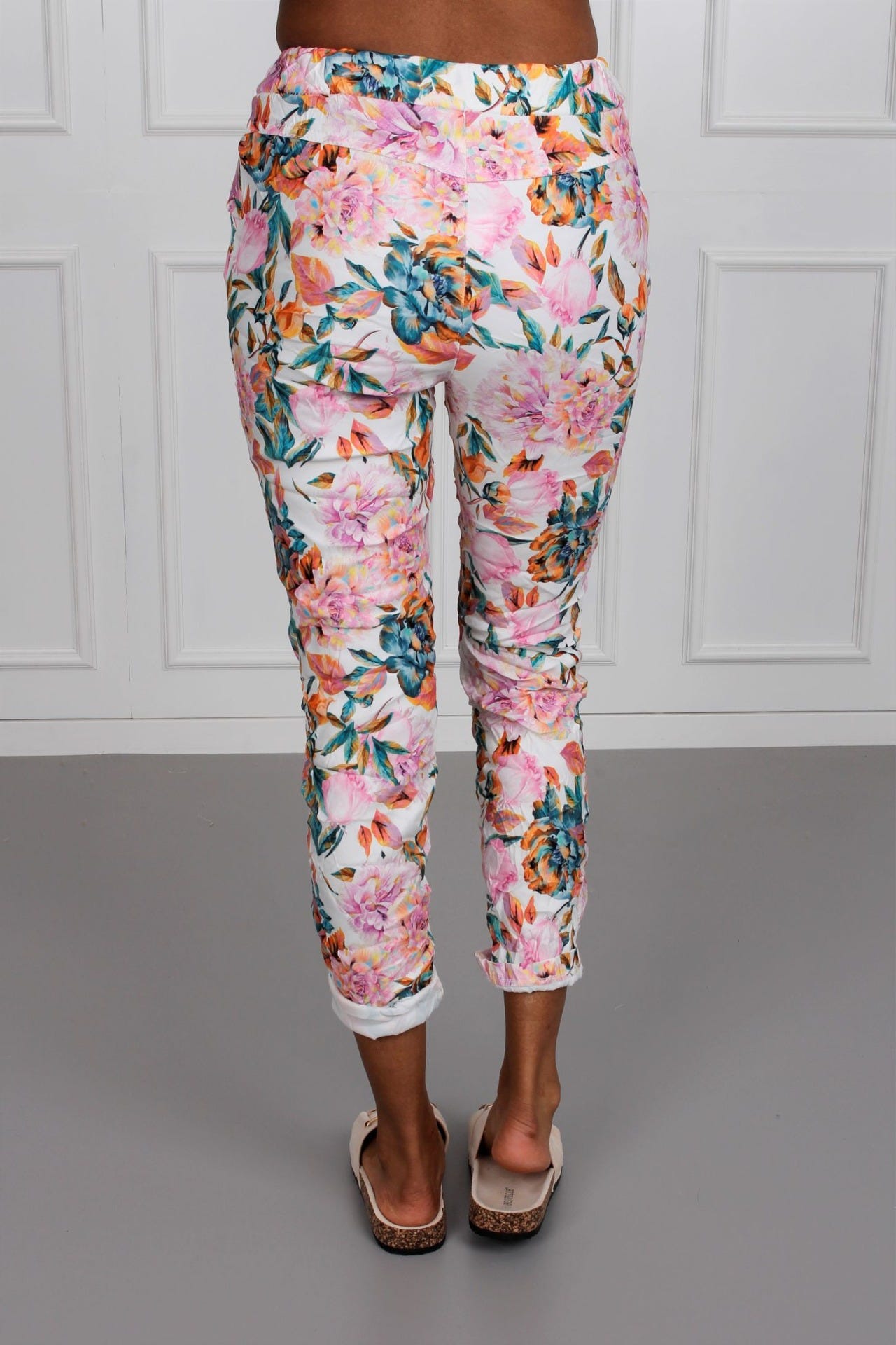 Hose mit Blumenprint, rosa