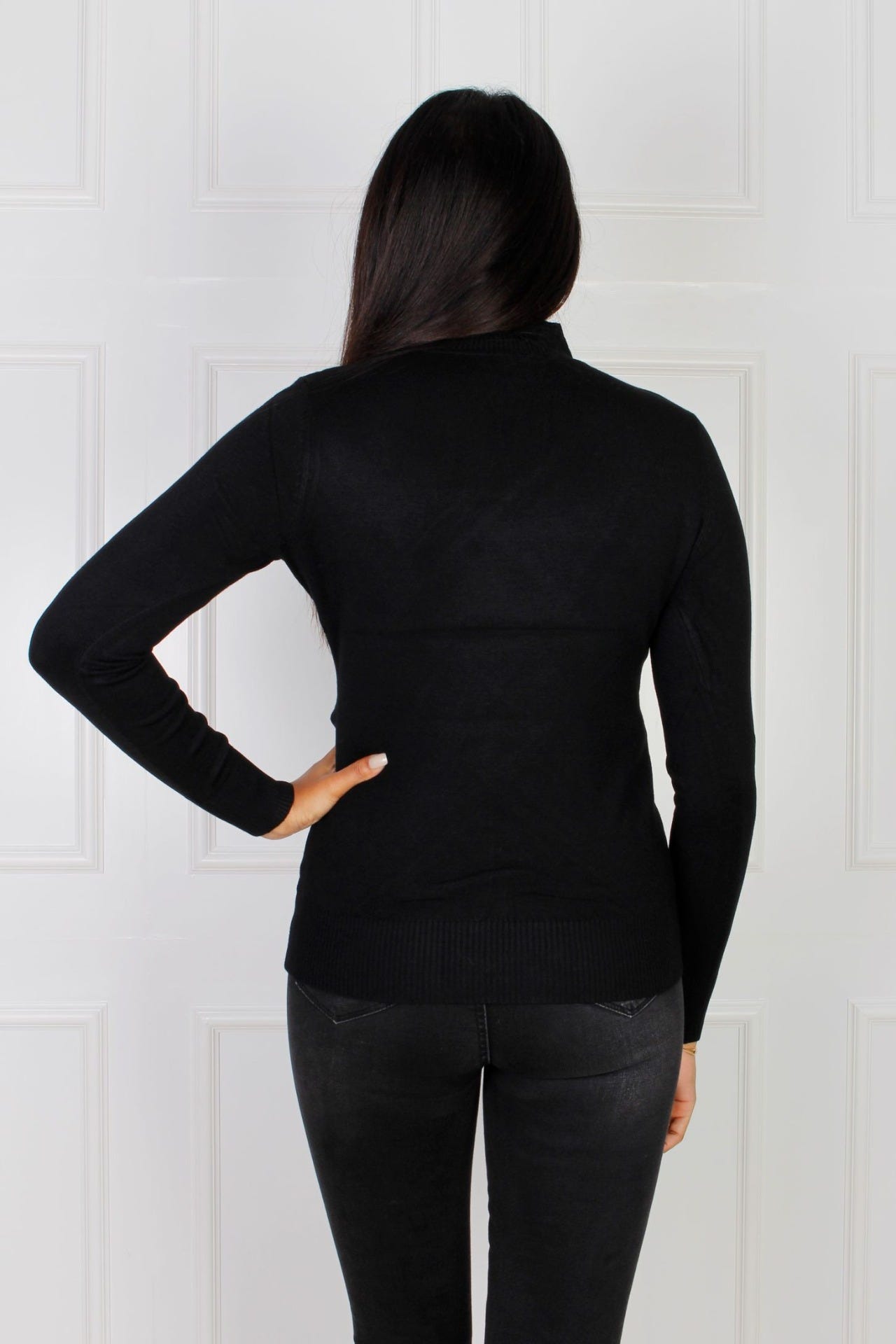 Basis turtleneck, sort