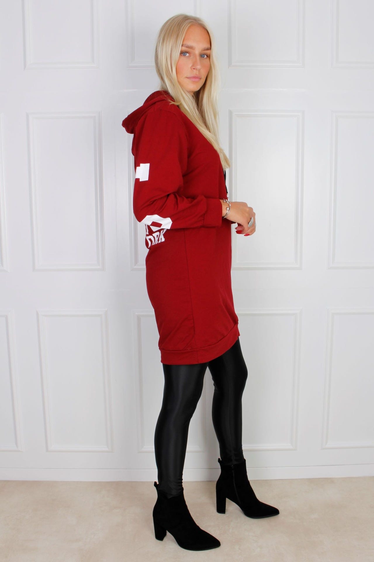 Buffalo Hoodiekleid, weinrot