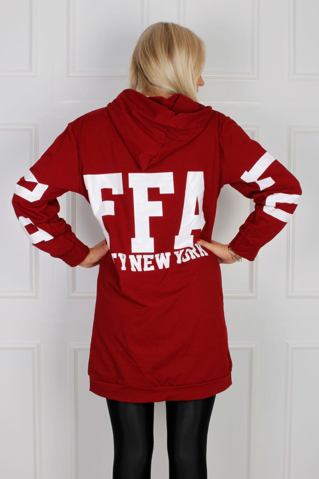 Buffalo Hoodiekleid, weinrot