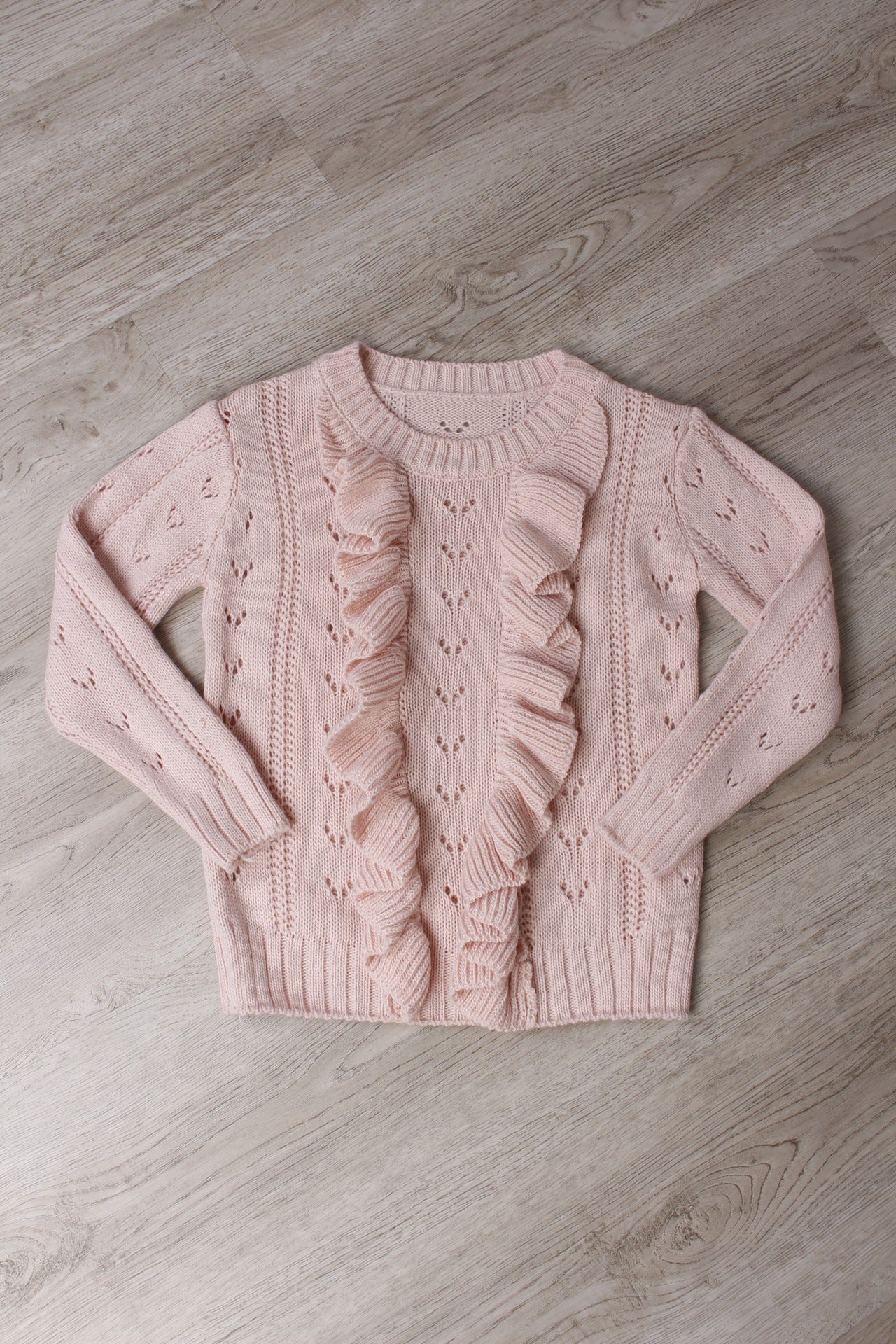 Strickpullover mit Details, rosa