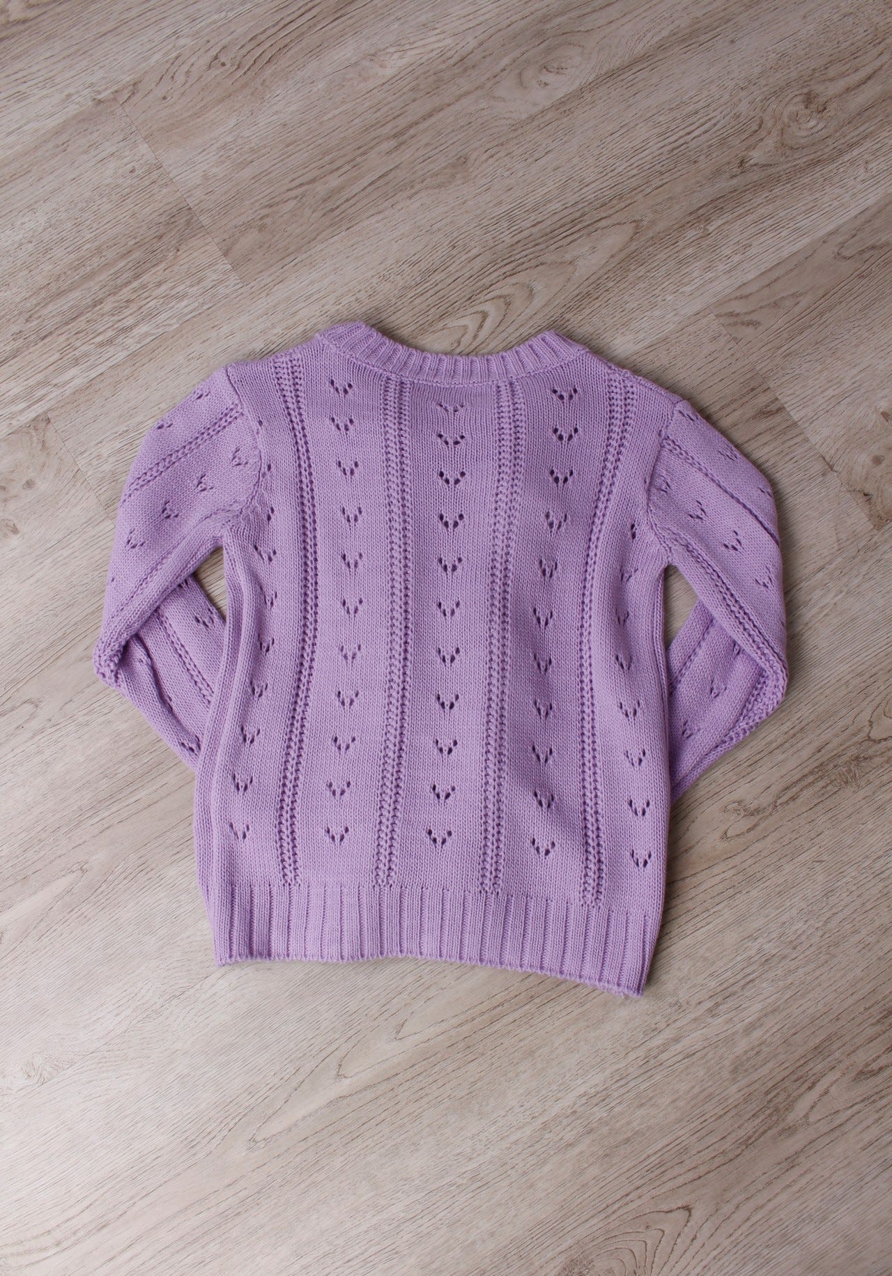 Strickpullover mit Details, lila