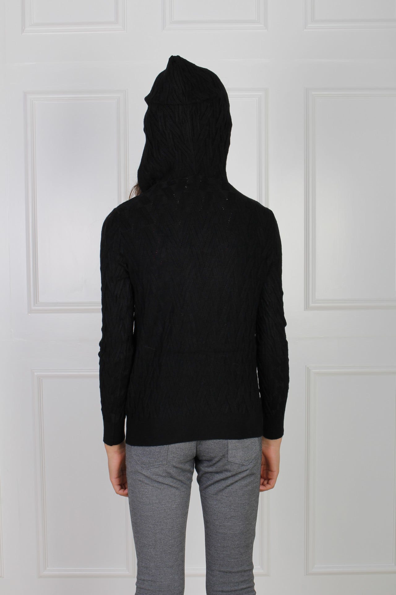 Hoodie mit Details, schwarz