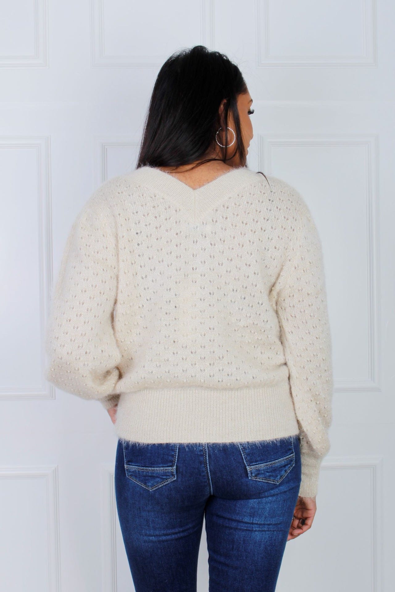 Strickpullover, creme