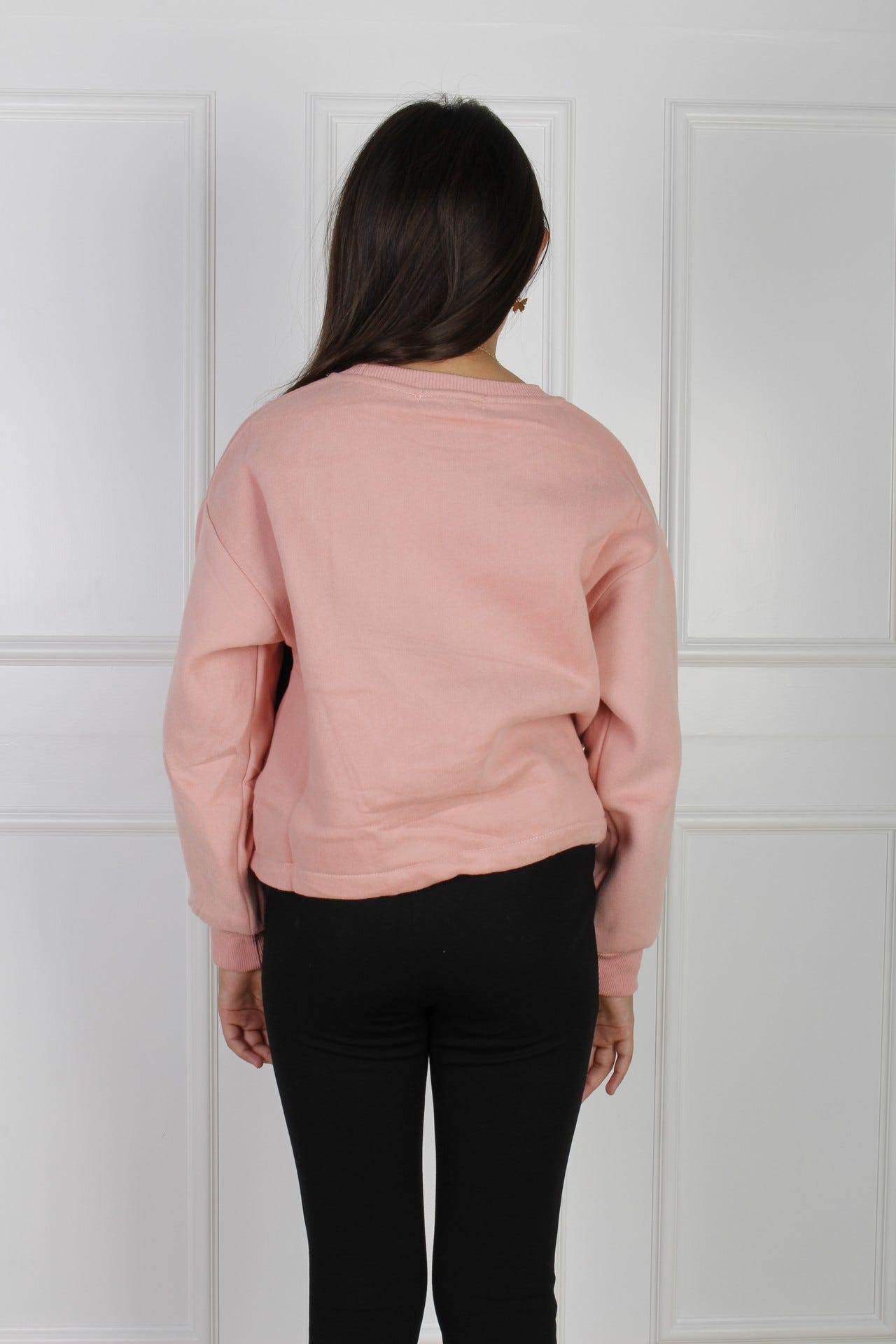 Pullover mit elastischem Detail, rosa