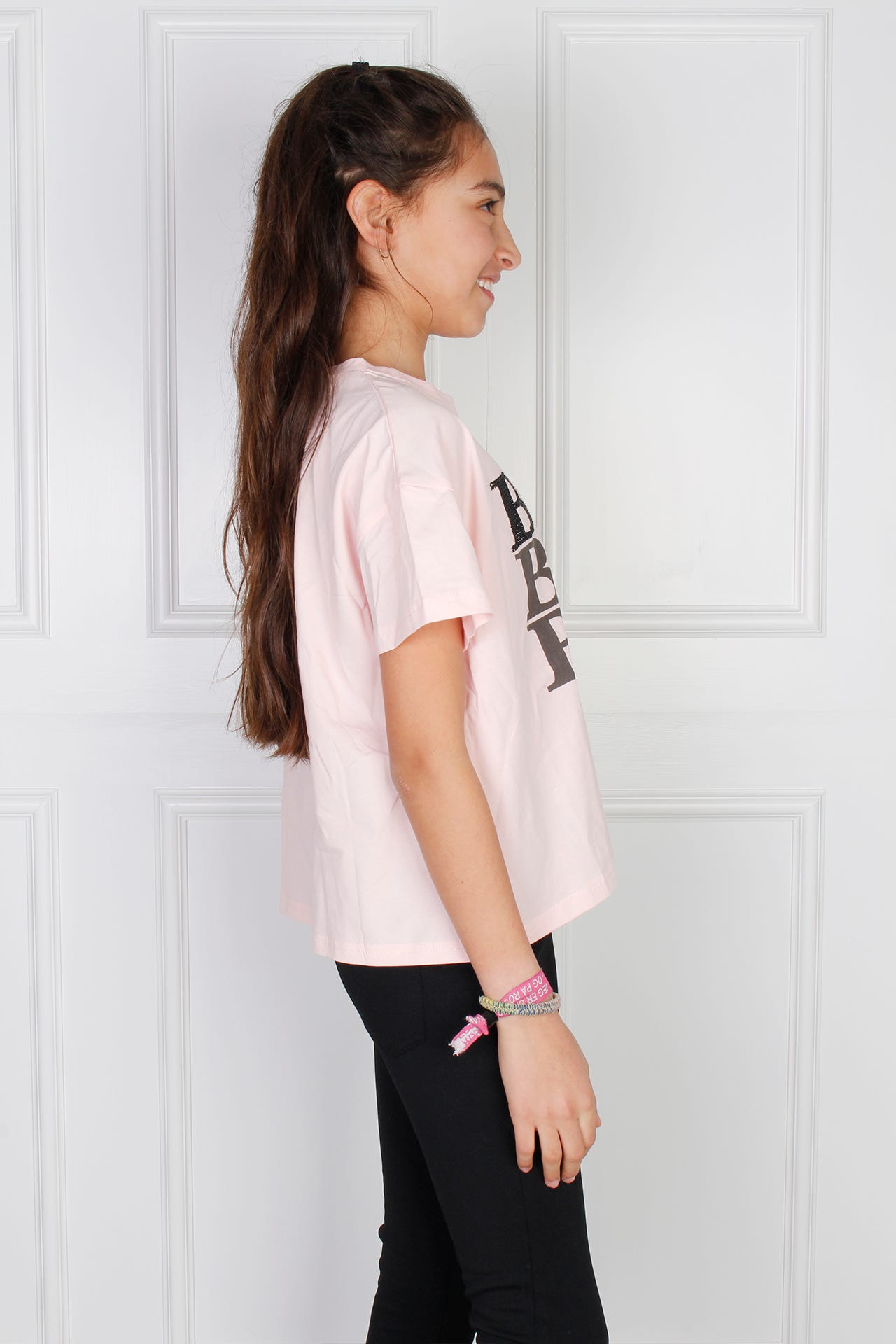 T-Shirt mit Motiv, rosa