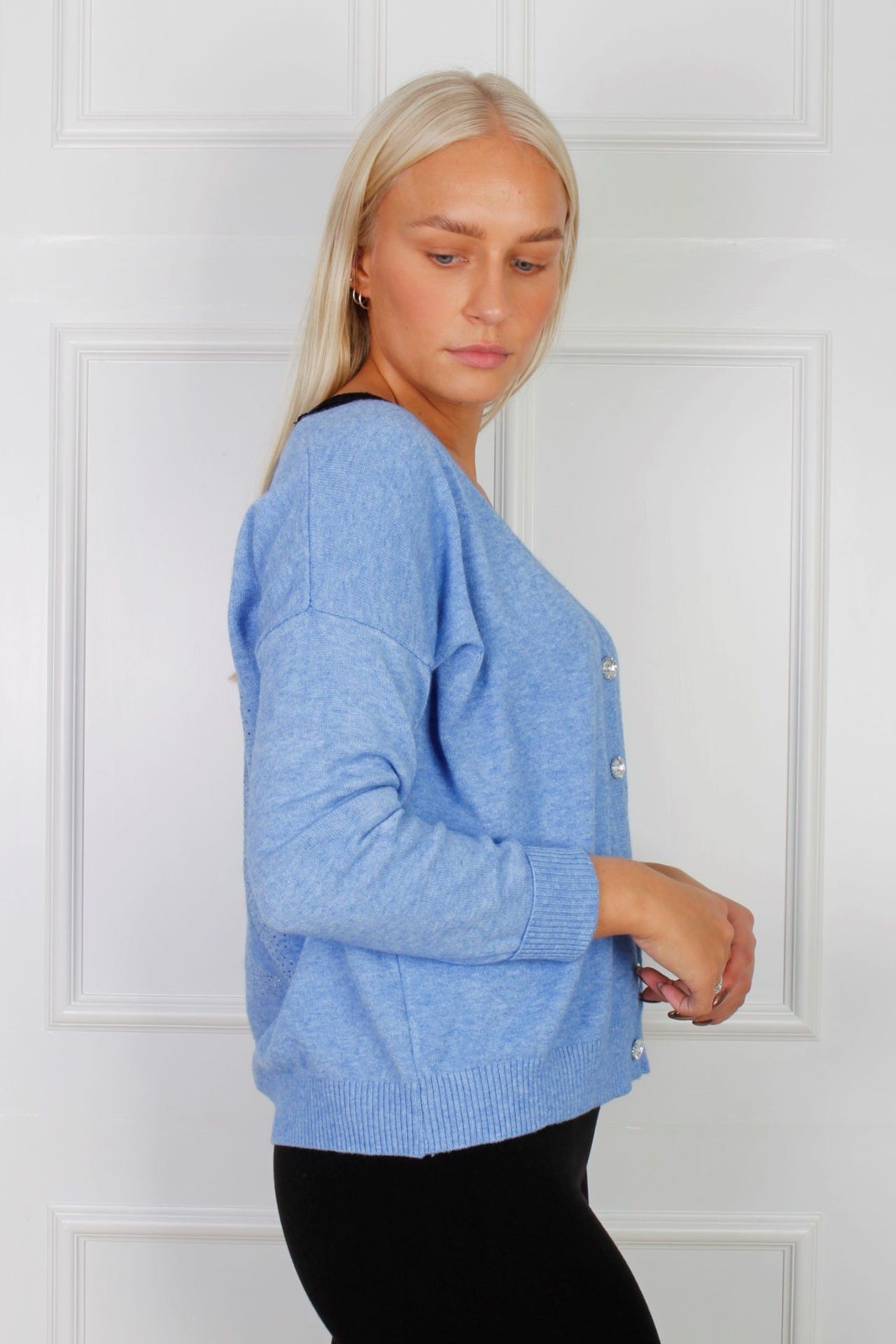 Elana cardigan m. stjerne, Sky