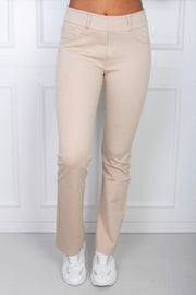 Slim fit buks med vidde, beige