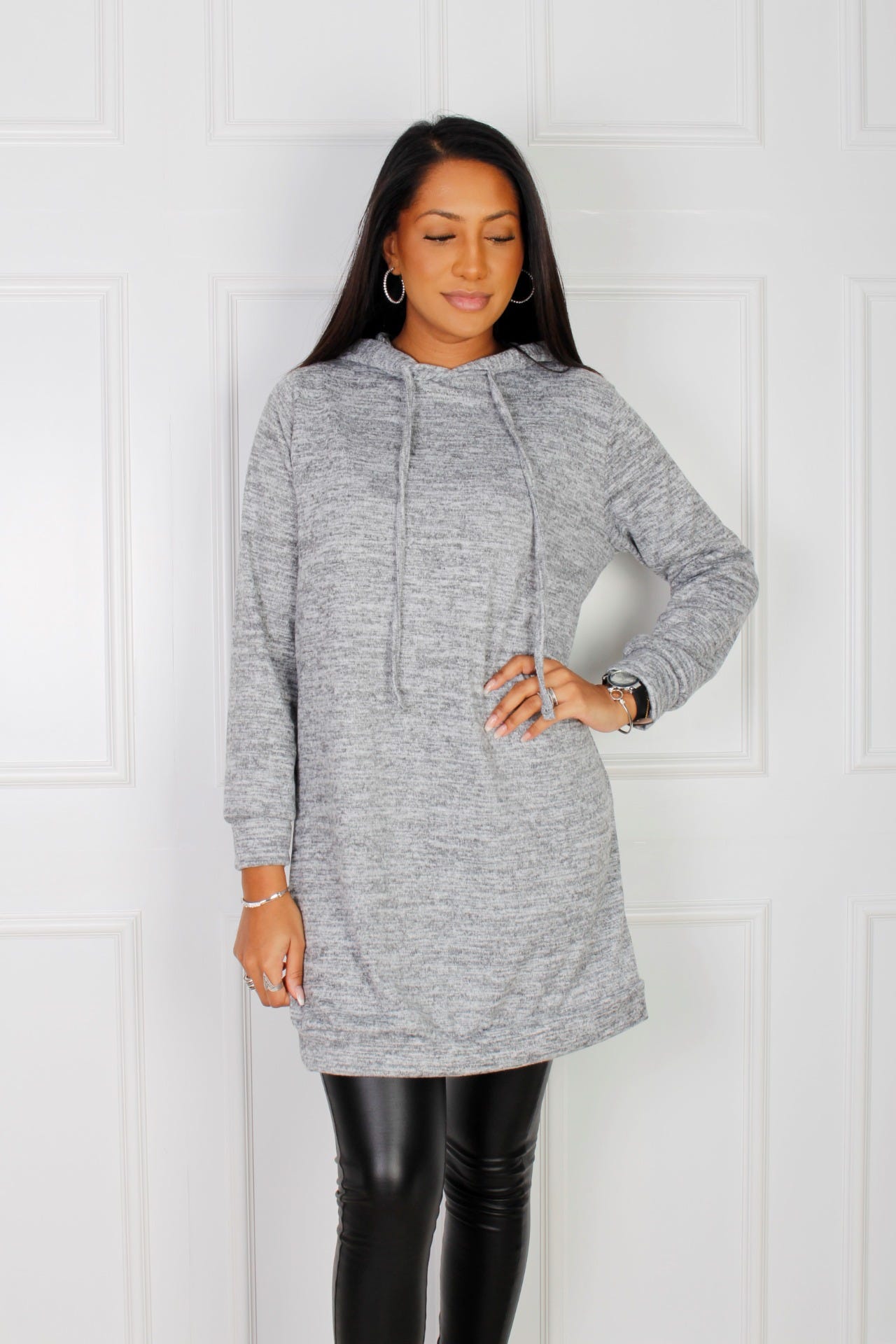 Hoodiekleid, grau