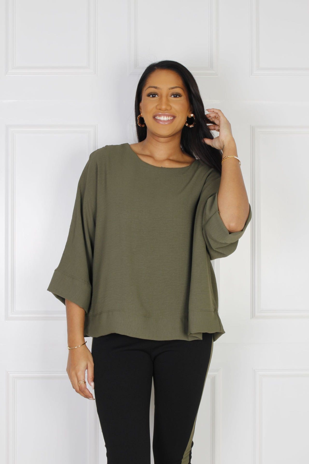 Emma bluse, khaki