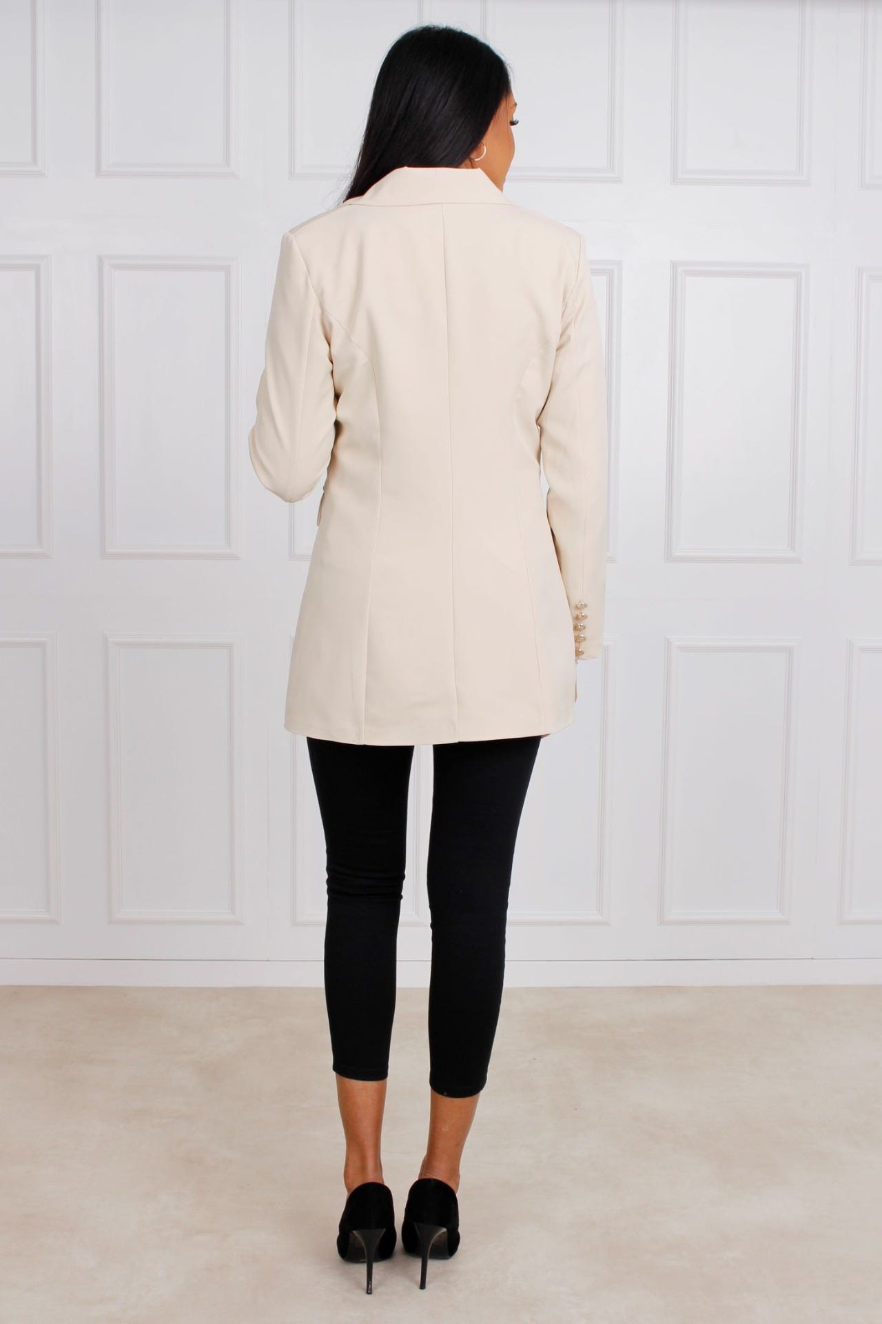 Blazer mit Goldknöpfen, beige