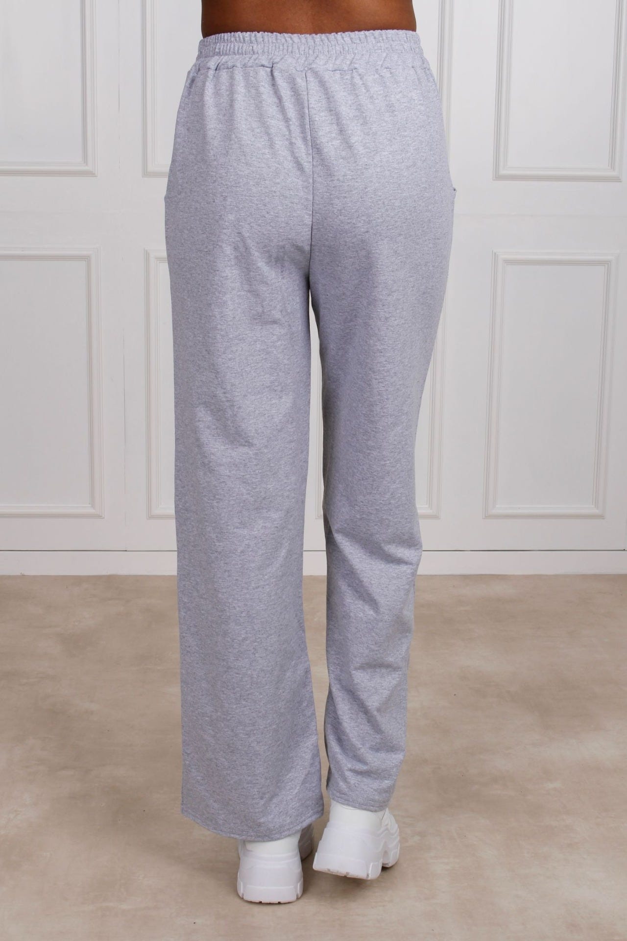 Sweatpants mit weitem Bein, grau